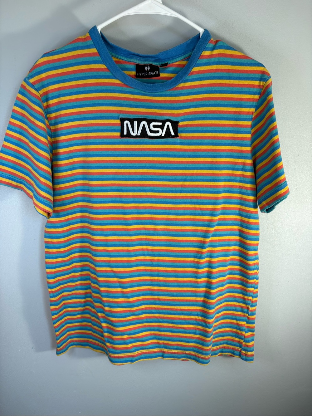 NASA Stripe Short Sleeve Tee by Hyper Space - Multicolor Stripes